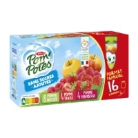 Compotes pomme, fraise, framboise sans sucres ajoutés POM'POTES